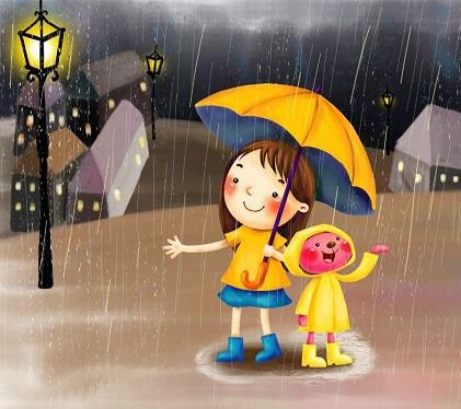 雨天短句暖心話